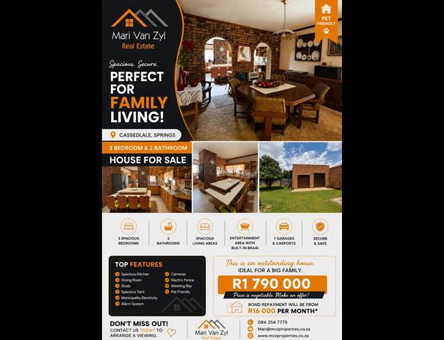 3 BEDROOM HOUSE FOR SALE IN CASSELDALE